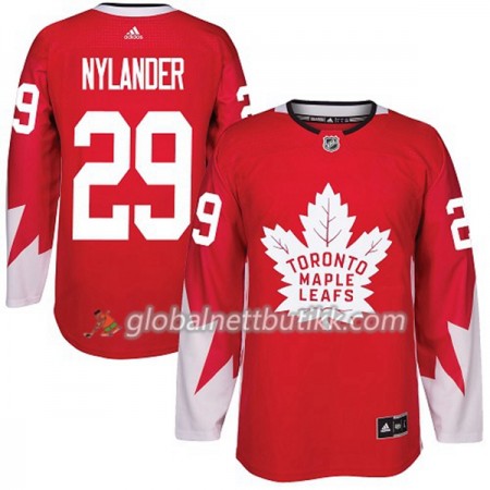 Toronto Maple Leafs Hockeydrakt William Nylander 29 2017-2018 Rød Alternate Adidas Authentic - Herre